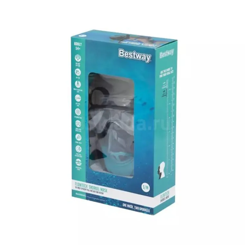 Bestway 24060 Маска полнолицевая для снорклинга SeaClear Flowtech