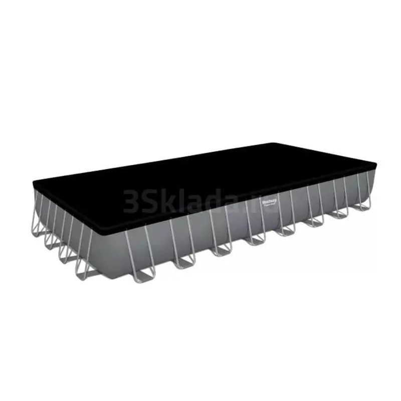 Bestway 56623 Каркасный бассейн Power Steel 956х488х132см, 52231л, песч.фил.-нас. 8327л/ч, лестн., тент, попл.-доз