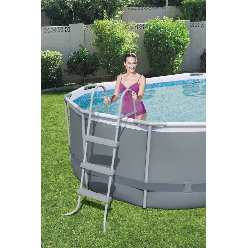 Bestway 56620 BW Каркасный бассейн Power Steel 427х250х100см, 7250л, фил.-насос 2006л/ч, лестница, попл.-дозатор